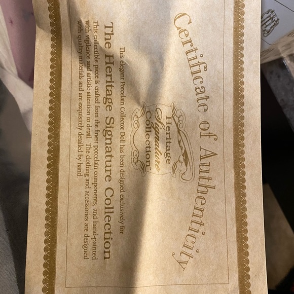 Heritage Signature Collection Porcelain Doll - Picture 2 of 2